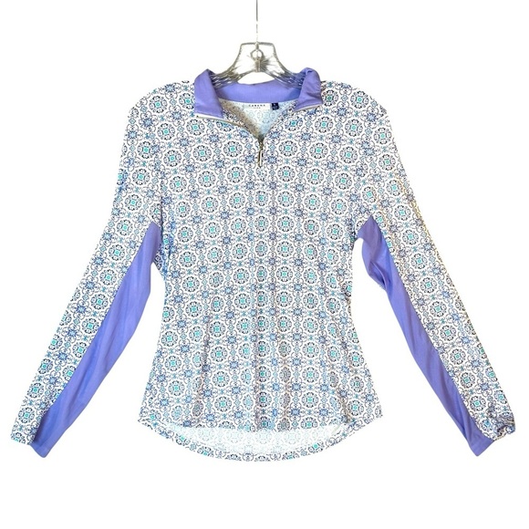 Cabana Life Tops - Cabana Life Long Sleeve Sport Sun Shirt UPF 50 Quarter Zip Women's Small
